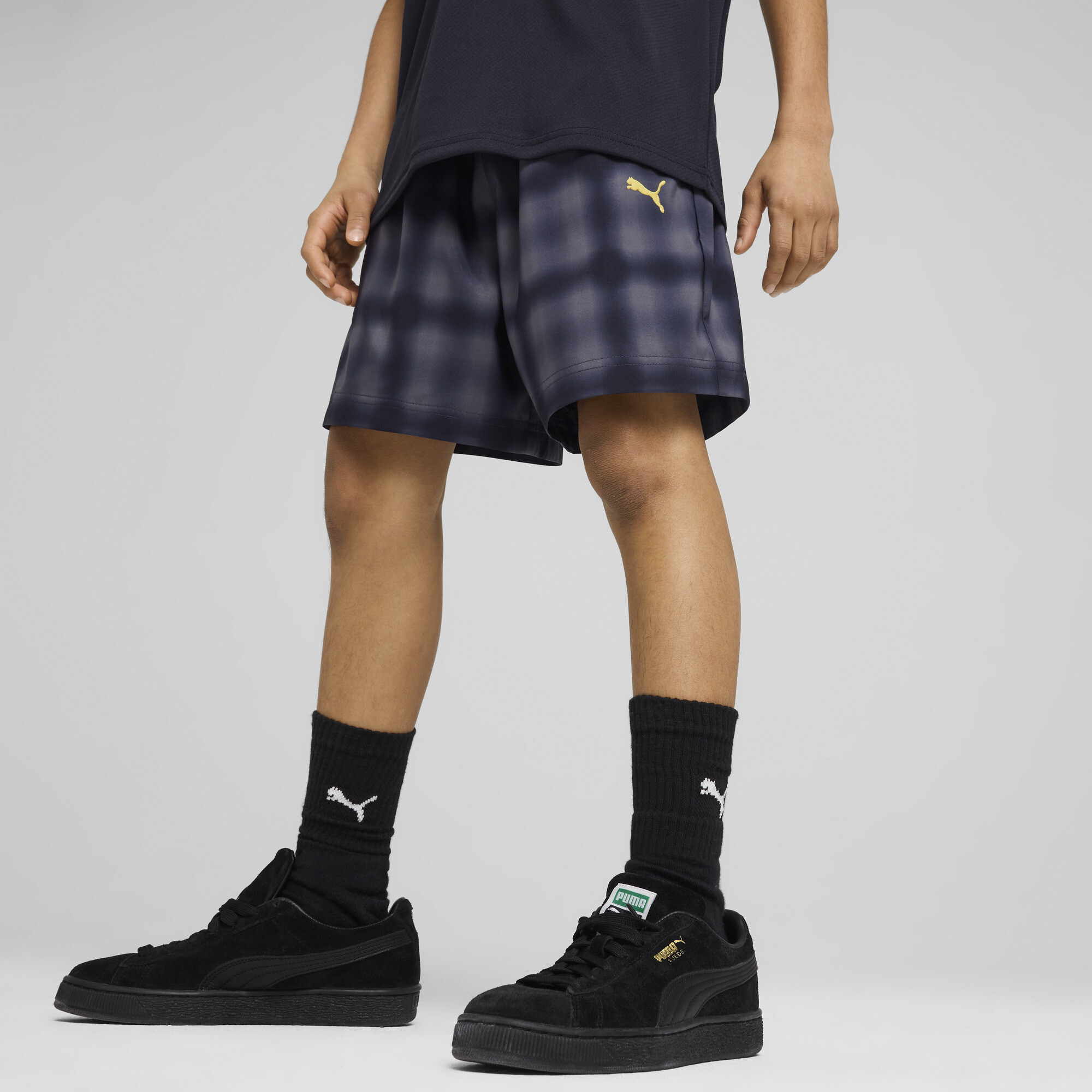 Puma Kids' Road To Unity Relaxed Shorts In Blue