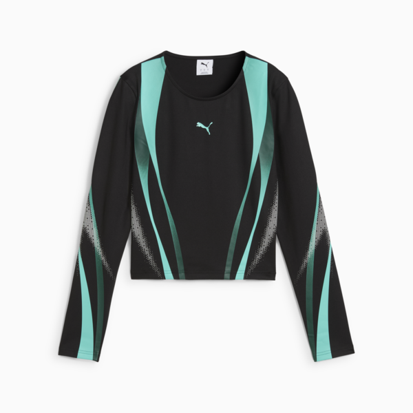 DARE TO Graphic Long Sleeve Tee Women, PUMA Black, large-MEX