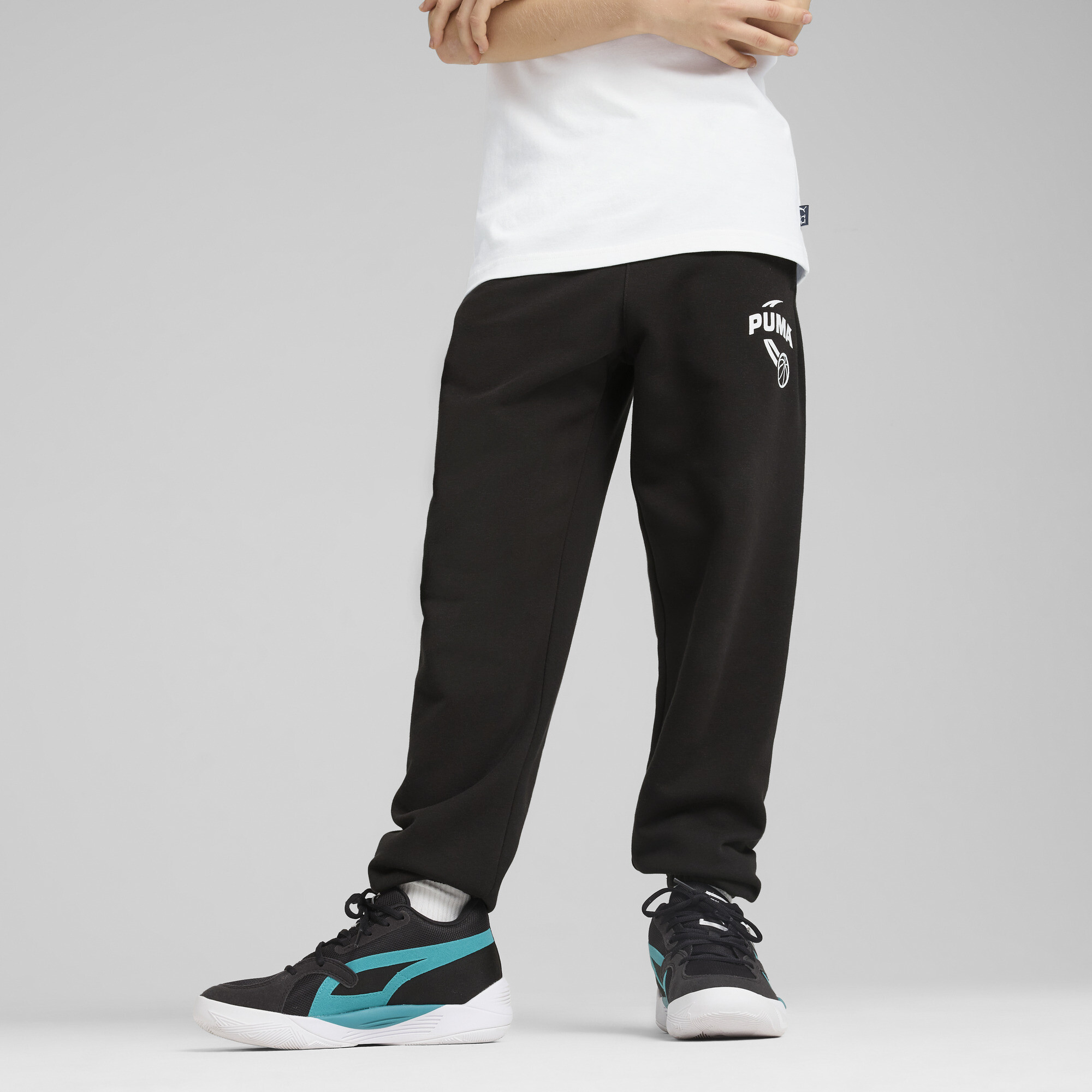 Puma BASKETBALL Posterize Basketball-Jogginghose Teenager Für Herren Für Damen Für Kinder | Mit Plain | Black | Größe: 5...