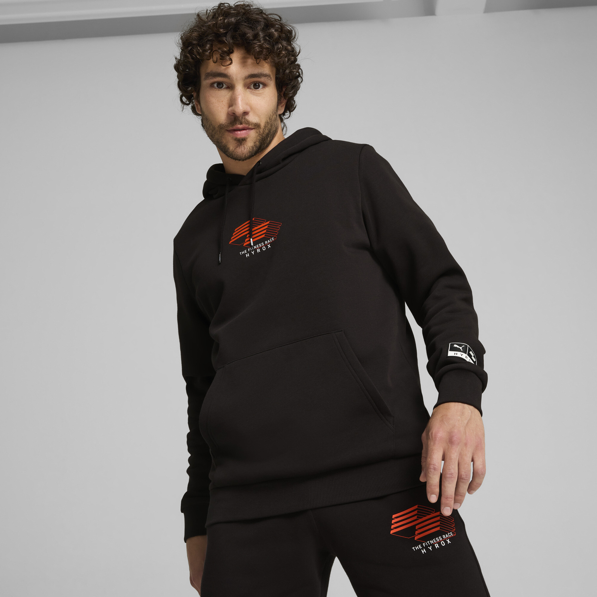 Puma x HYROX Hoodie mit Grafik Herren | Mit Plain | Black | Größe: L