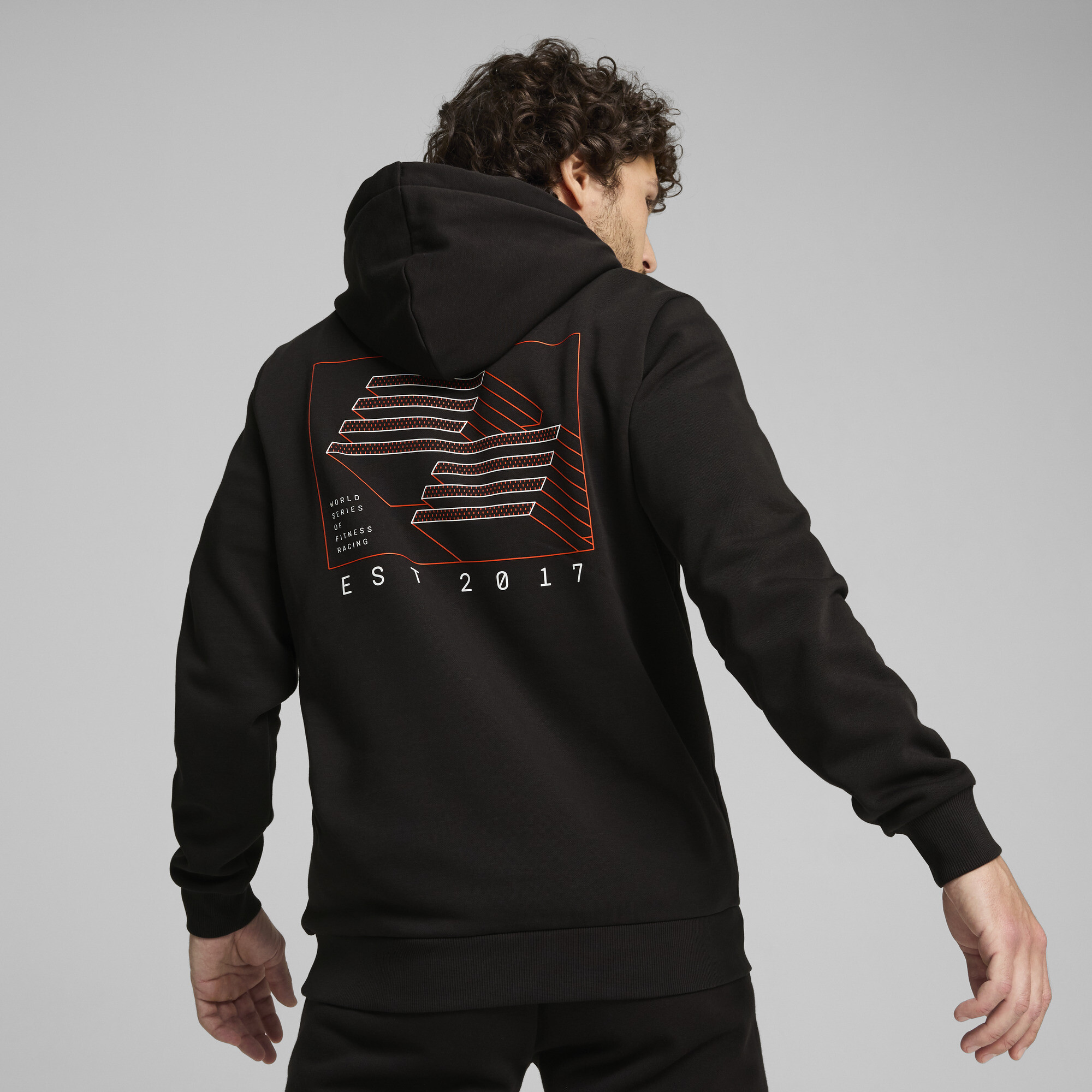 Men's Puma X HYROX Graphic Hoodie, Black, Size M, Clothing