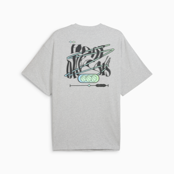 Hoop Dreamz Oversized Tee V Unisex, Light Gray Heather, large-ZAF