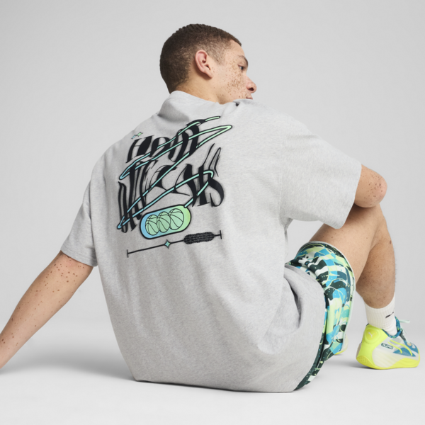 Hoop Dreamz Oversized Tee V Unisex, Light Gray Heather, large-MEX