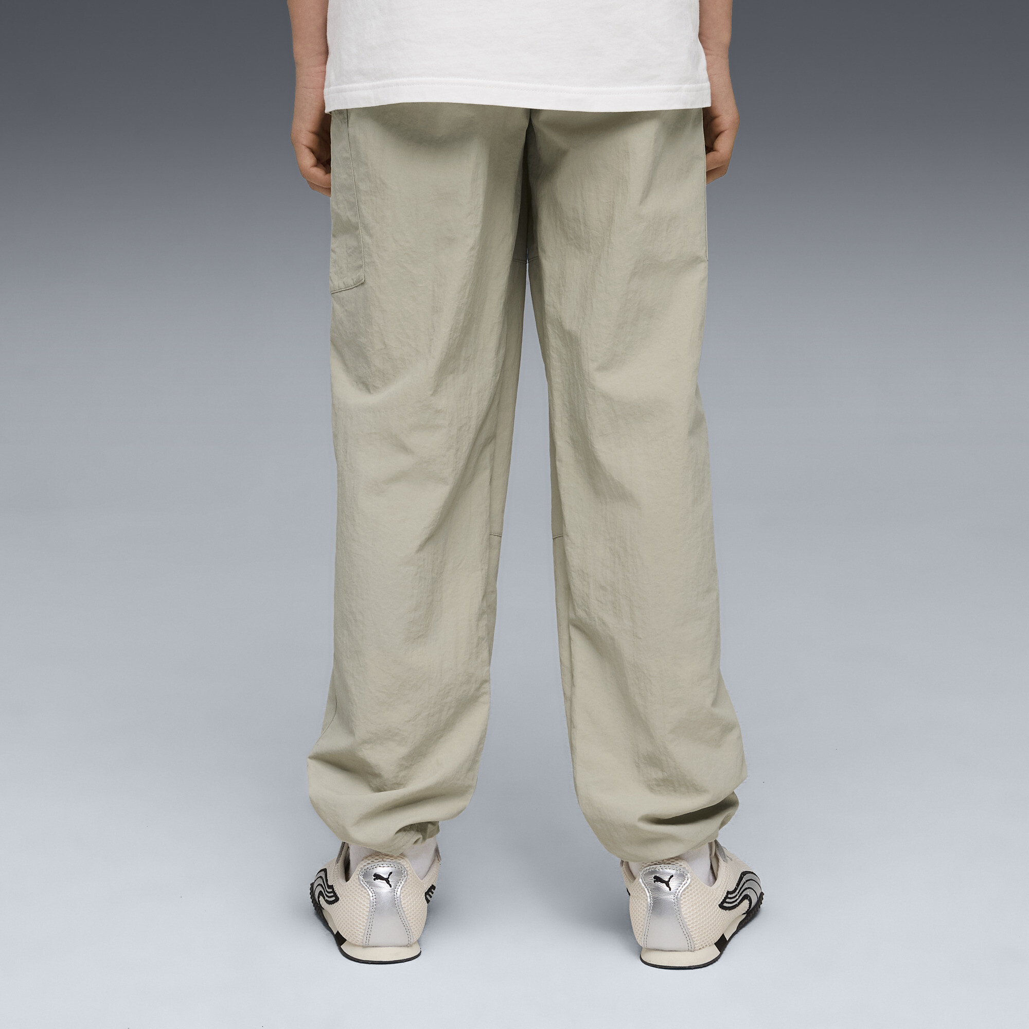 PUMA WARDROBE ESS relaxte geweven cargobroek voor Heren, Beige/Grijs, Maat 15-16Y thumbnail 5