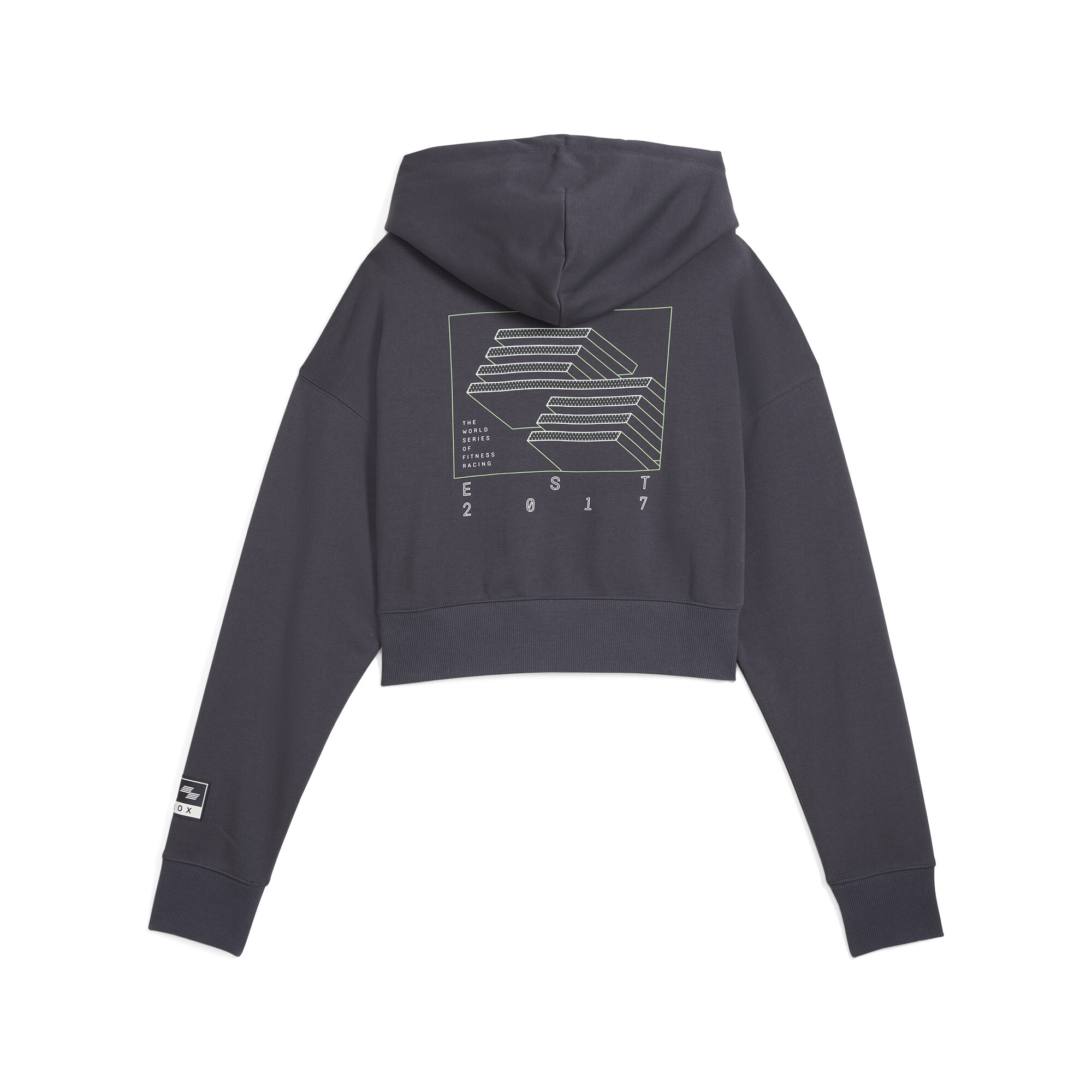 HYROX x PUMA korte hoodie voor Dames, Grijs