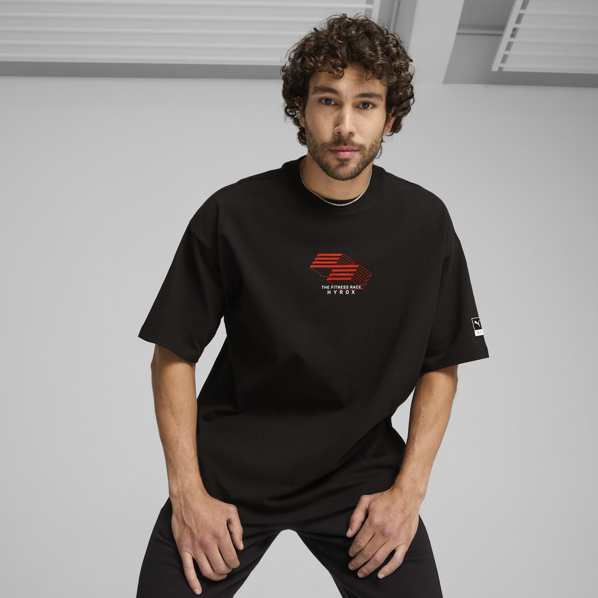 Puma x HYROX T-Shirt mit Grafik Unisex | Mit Plain | Black | Größe: L