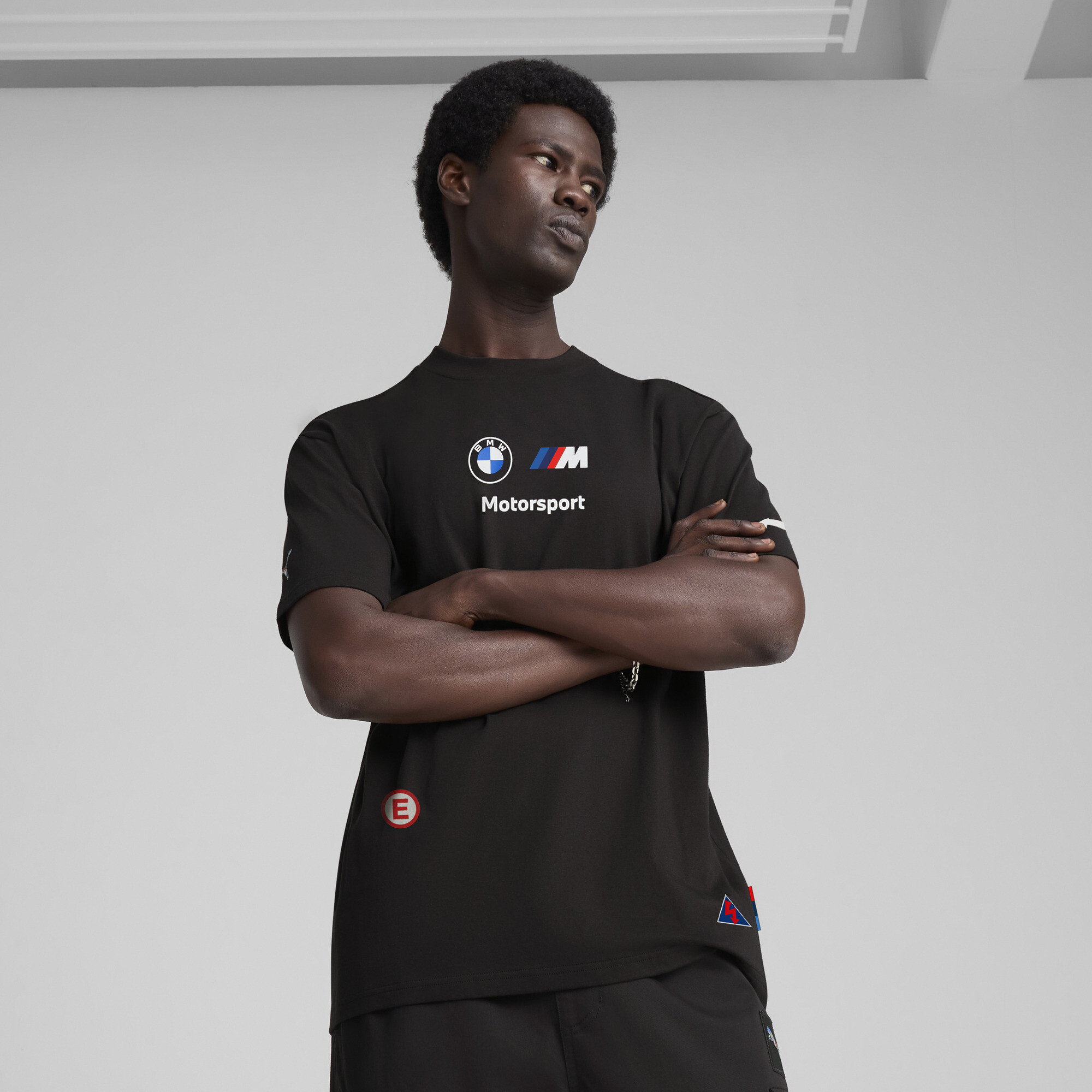 Puma Bmw M Motorpsort Badge Graphic T-shirt In Black