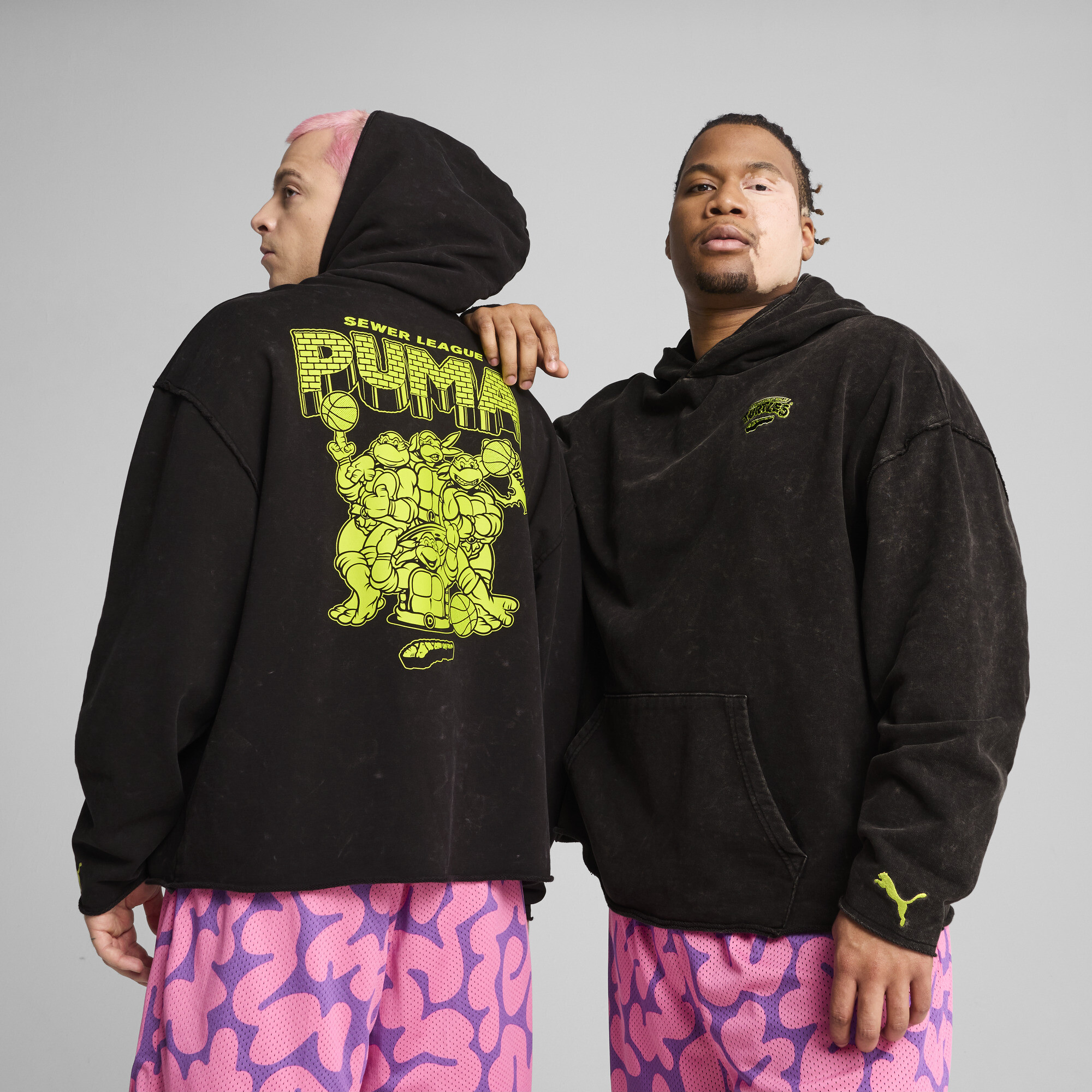 Puma x TMNT Basketball-Hoodie Herren | Mit Plain | Black | Größe: XL