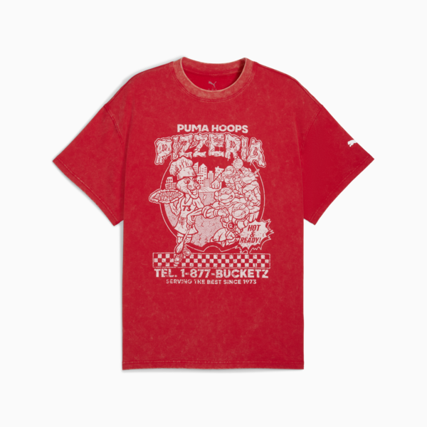 Playera PUMA HOOPS x TORTUGAS NINJA I para hombre, For All Time Red, large-MEX
