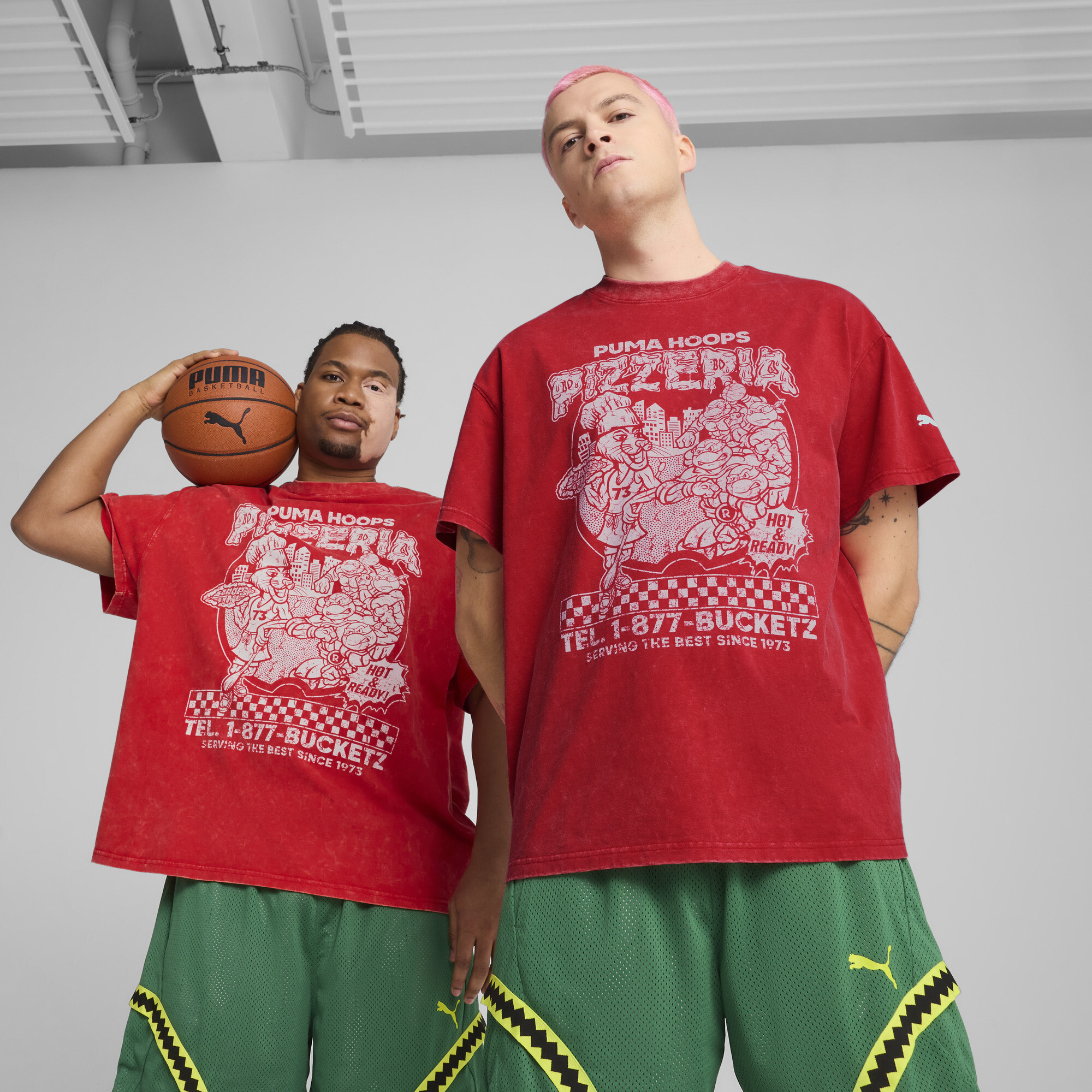 Puma x TMNT Basketballshirt Herren | Mit Plain | Red | Größe: 3XL