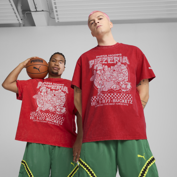 Playera PUMA HOOPS x TORTUGAS NINJA I para hombre, For All Time Red, large-MEX