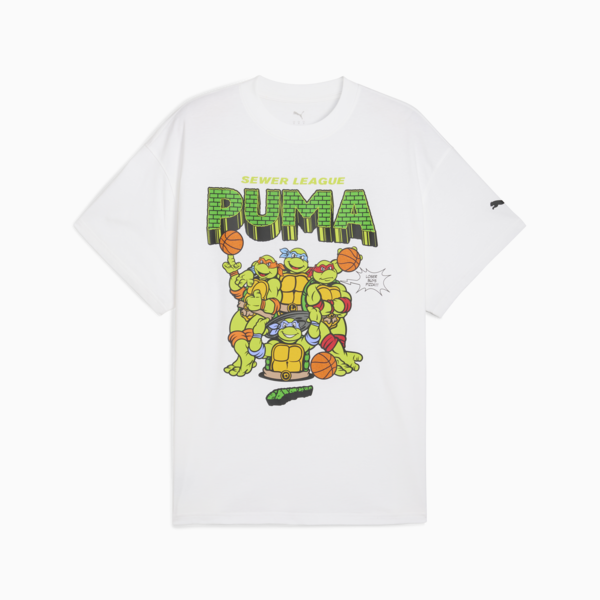 PUMA HOOPS x TMNT Basketball Tee Men, PUMA White, large-MEX
