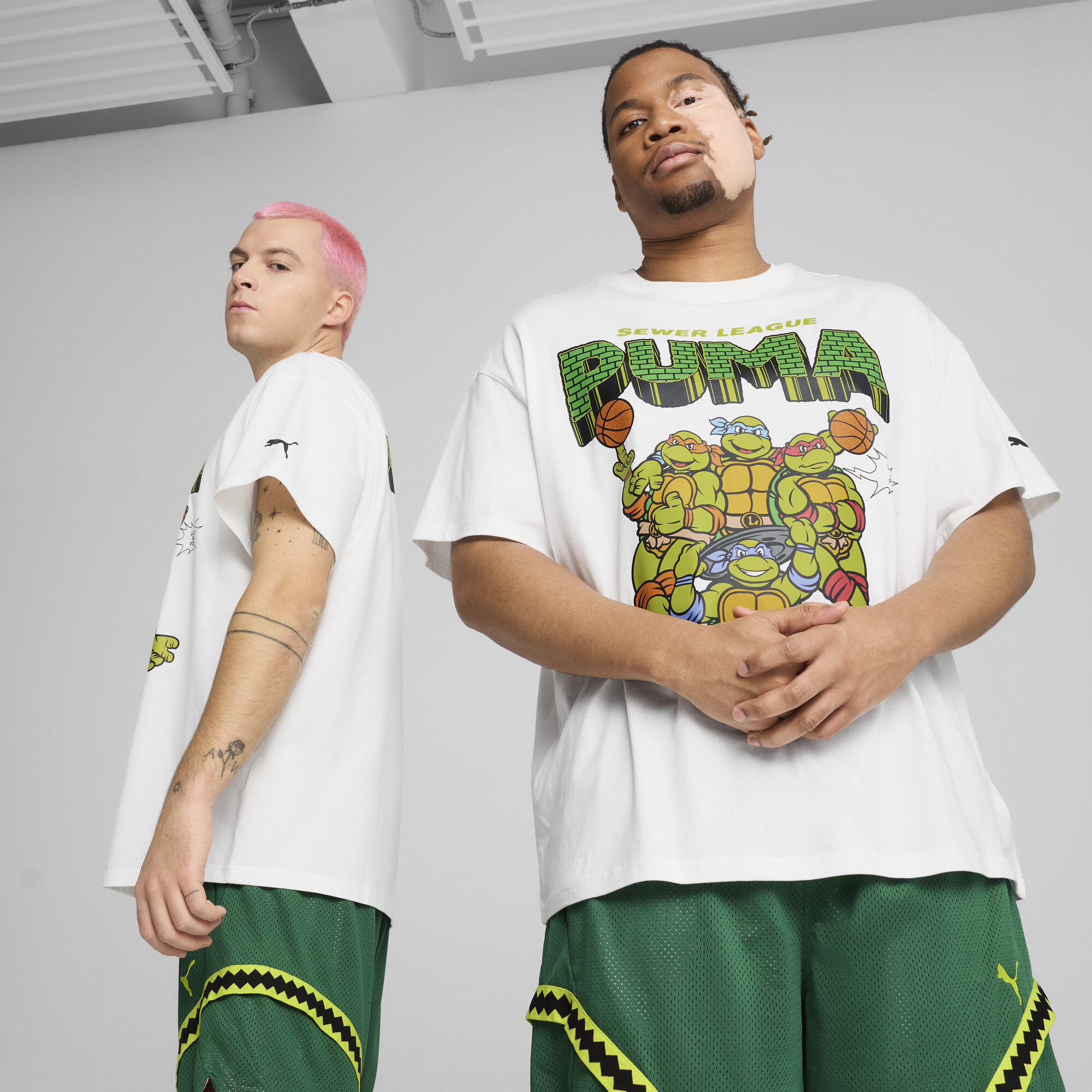 Puma x TMNT Basketballshirt Herren | Mit Plain | White | Größe: L