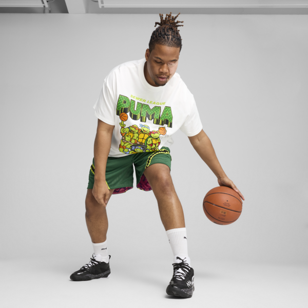 PUMA HOOPS x TMNT Basketball Tee Men, PUMA White, large-MEX