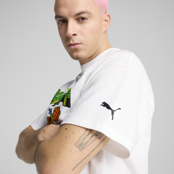 PUMA HOOPS x TMNT Basketball Tee Men, PUMA White, large-MEX
