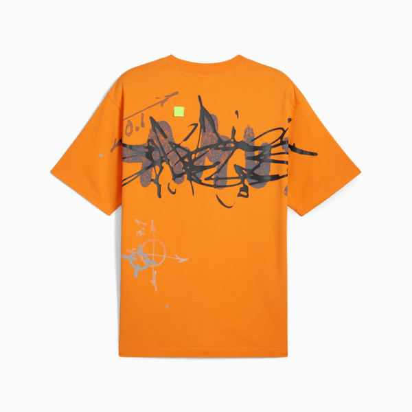 PUMA x NACHO Tee Men, Orange Glo, large-MEX