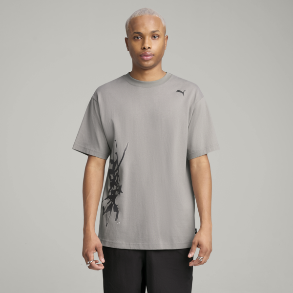 PUMA x NACHO Tee Men, Concrete Gray, large-MEX