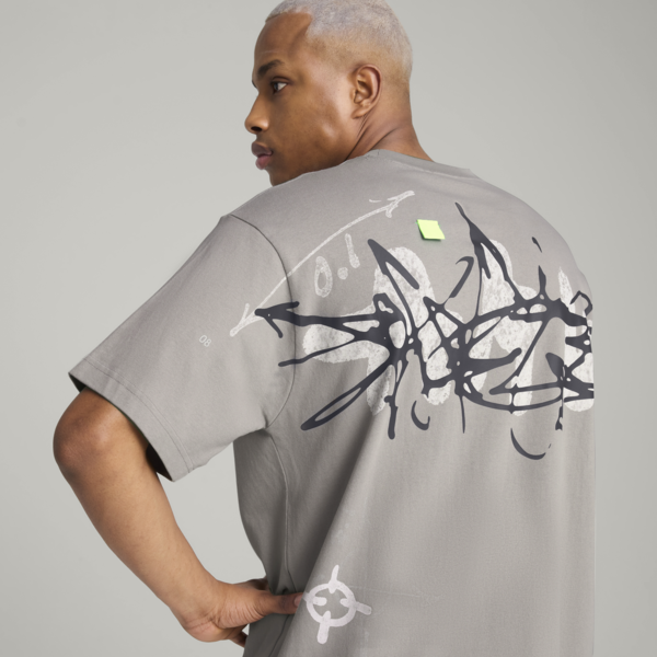PUMA x NACHO Tee Men, Concrete Gray, large-MEX