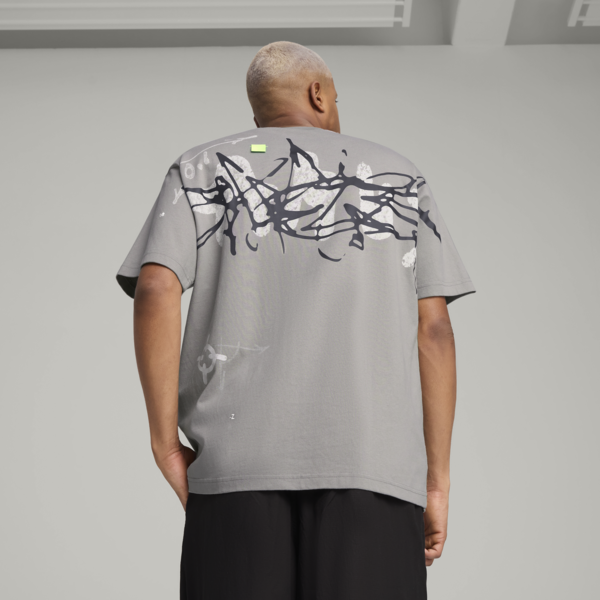 PUMA x NACHO Tee Men, Concrete Gray, large-MEX