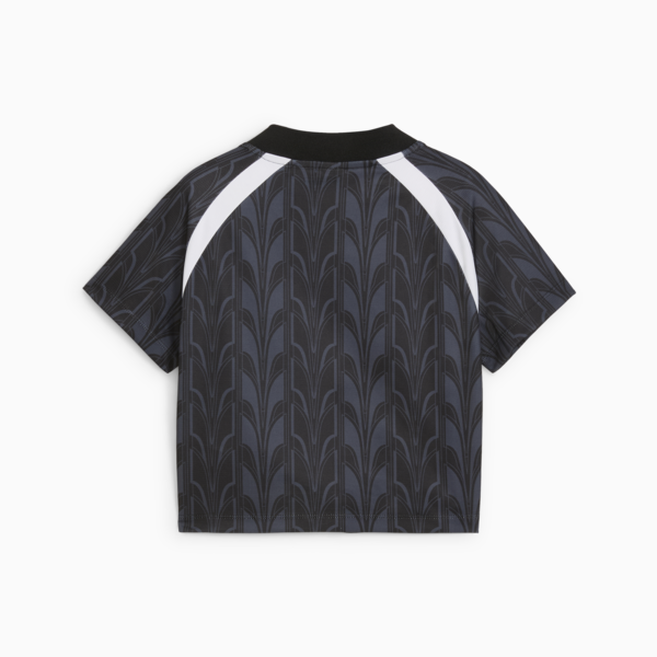 Playera de fútbol estilo baby tee para mujer, PUMA Black, large-MEX