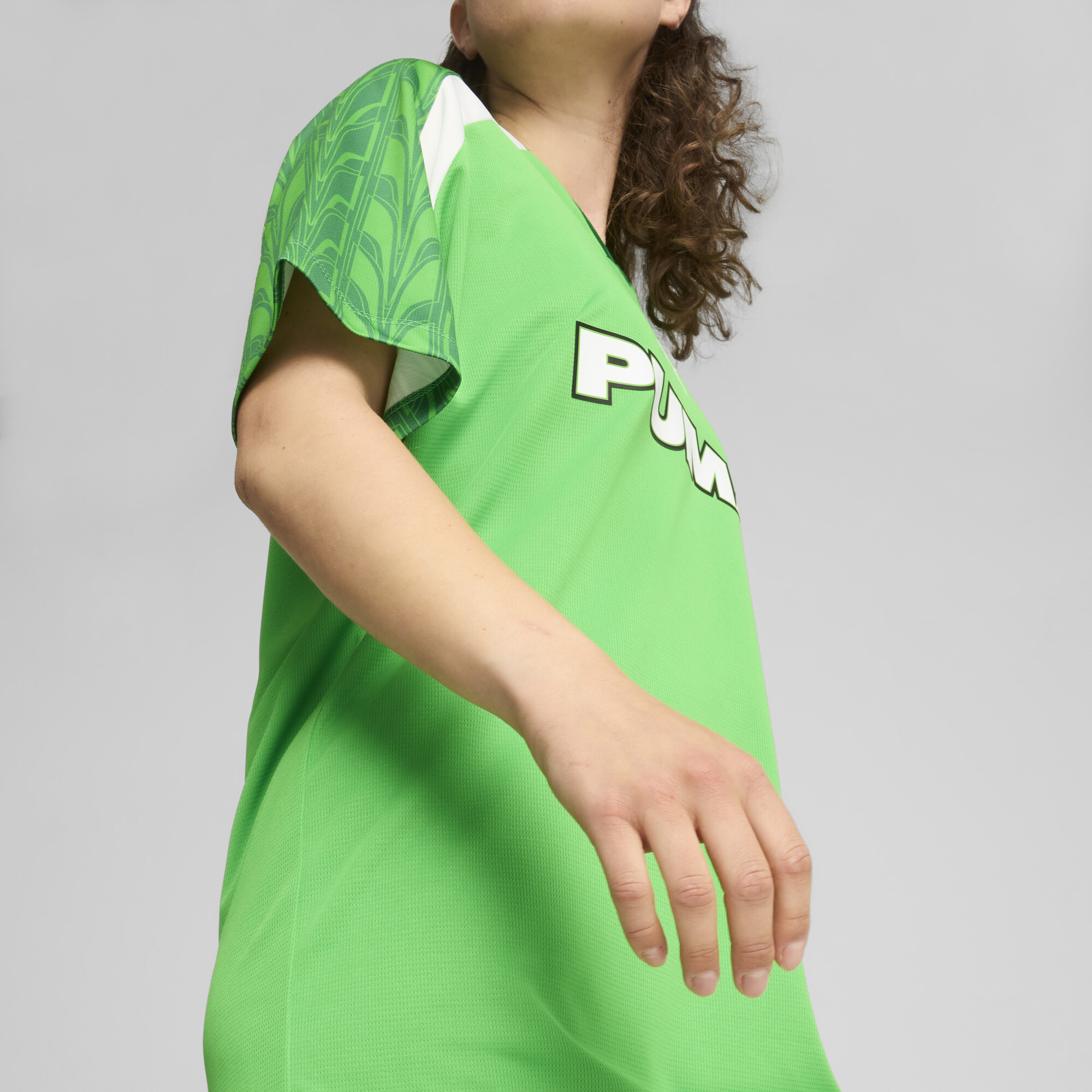 Women's Puma FOOTBALL JERSEY Dress, Green, Size XXL, Clothing