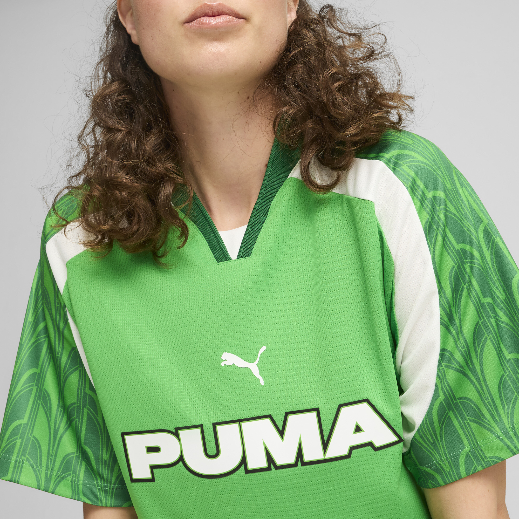 Women's Puma FOOTBALL JERSEY Dress, Green, Size XXL, Clothing