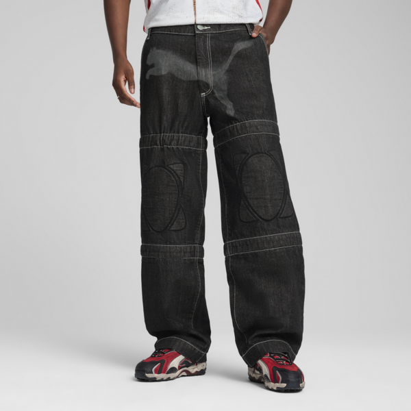 A$AP ROCKY x PUMA Knee Pad Pants Men, PUMA Black-Denim, large-MEX