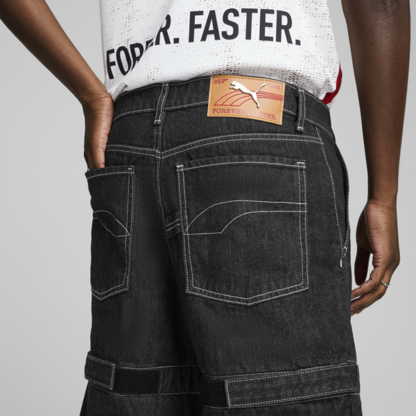 A$AP ROCKY x PUMA Knee Pad Pants Men, PUMA Black-Denim, large-MEX