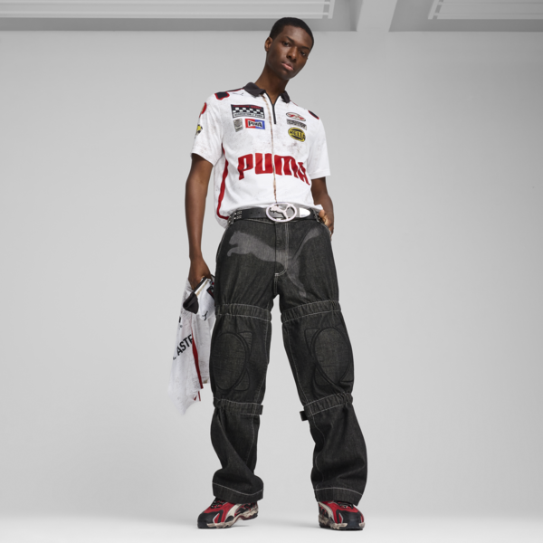 A$AP ROCKY x PUMA Knee Pad Pants Men, PUMA Black-Denim, large-MEX