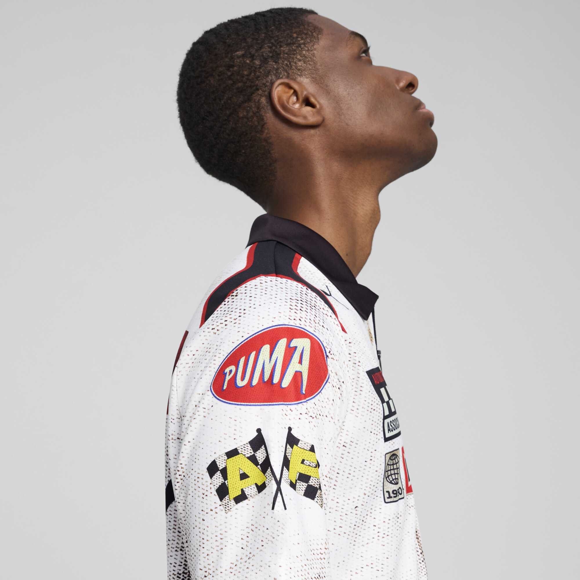 A$AP ROCKY X Puma Team Zip Polo T-Shirt, White T-Shirt, Size XS T-Shirt, Clothing