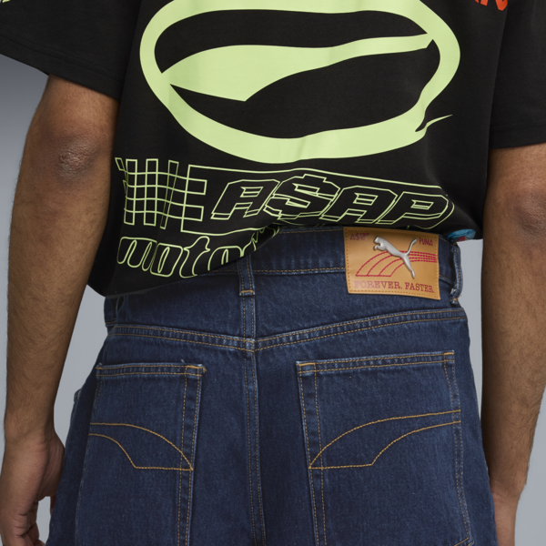 A$AP ROCKY x PUMA Denim Shorts Men, Dark Denim, large-ZAF