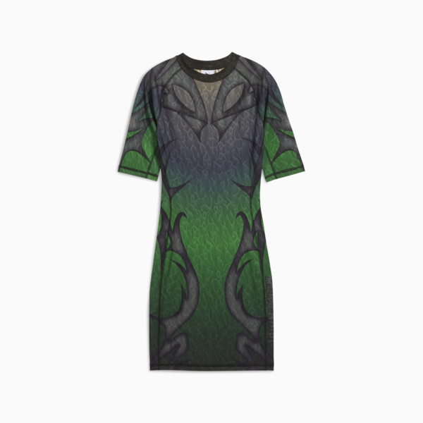 PUMA x ARIES Dress Women, Fluro Green Pes, large-ZAF