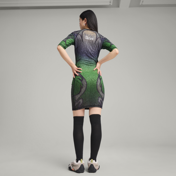 PUMA x ARIES Dress Women, Fluro Green Pes, large-ZAF