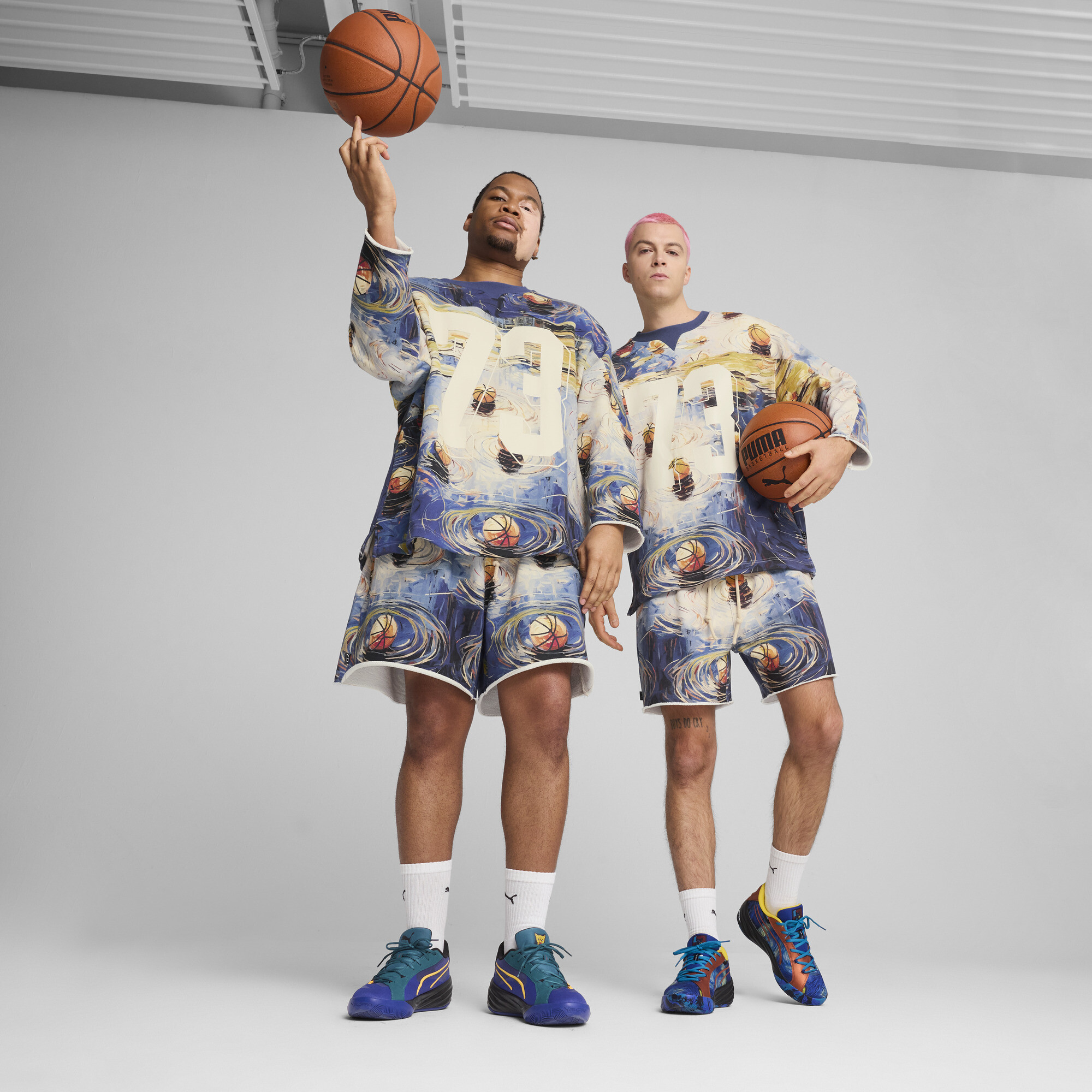 Shorts Dylan Exhibit Terry Basketball Masculino | blue | PUMA