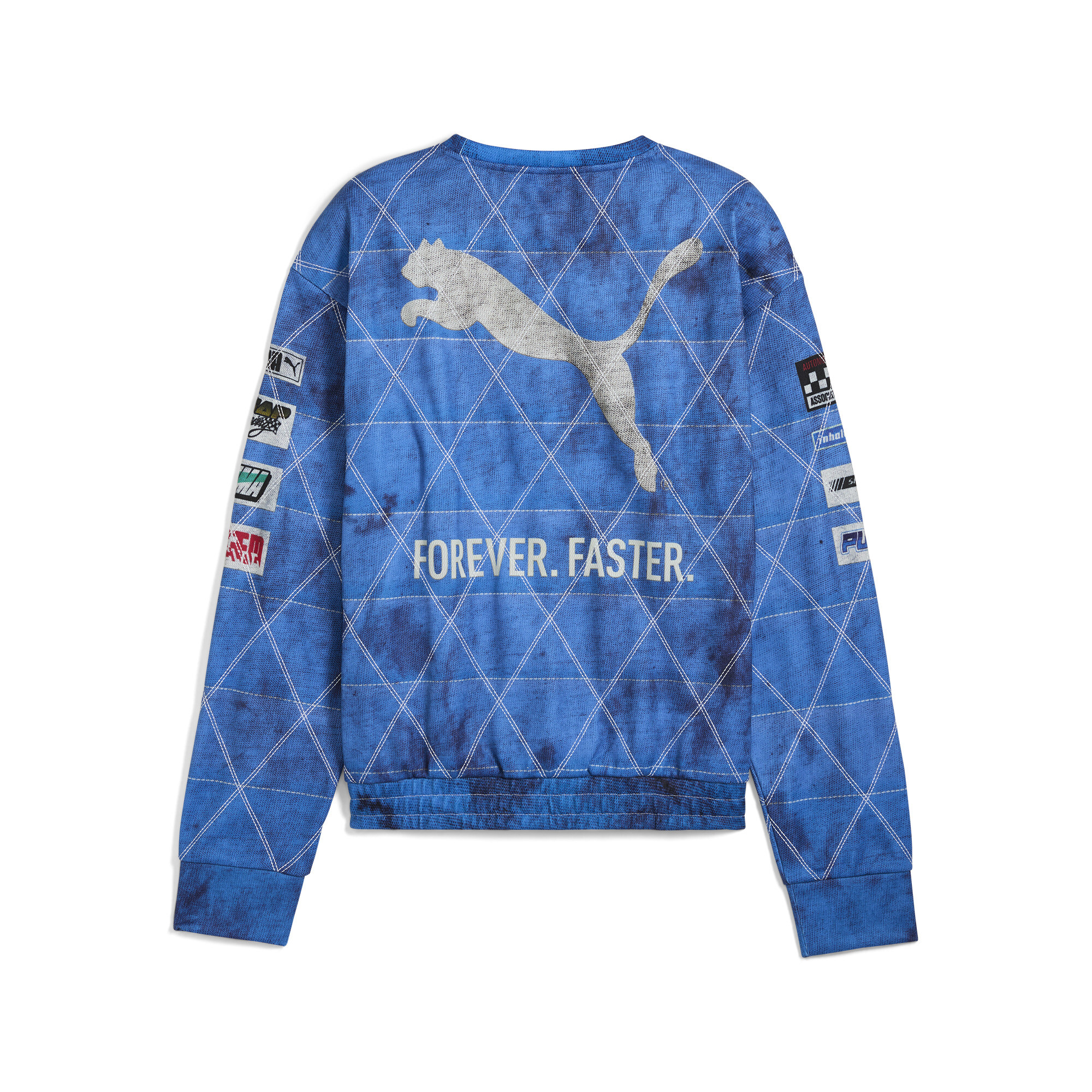 A$AP ROCKY X Puma Quilted Sweatshirt Unisex, Blue, Size XXL, Clothing