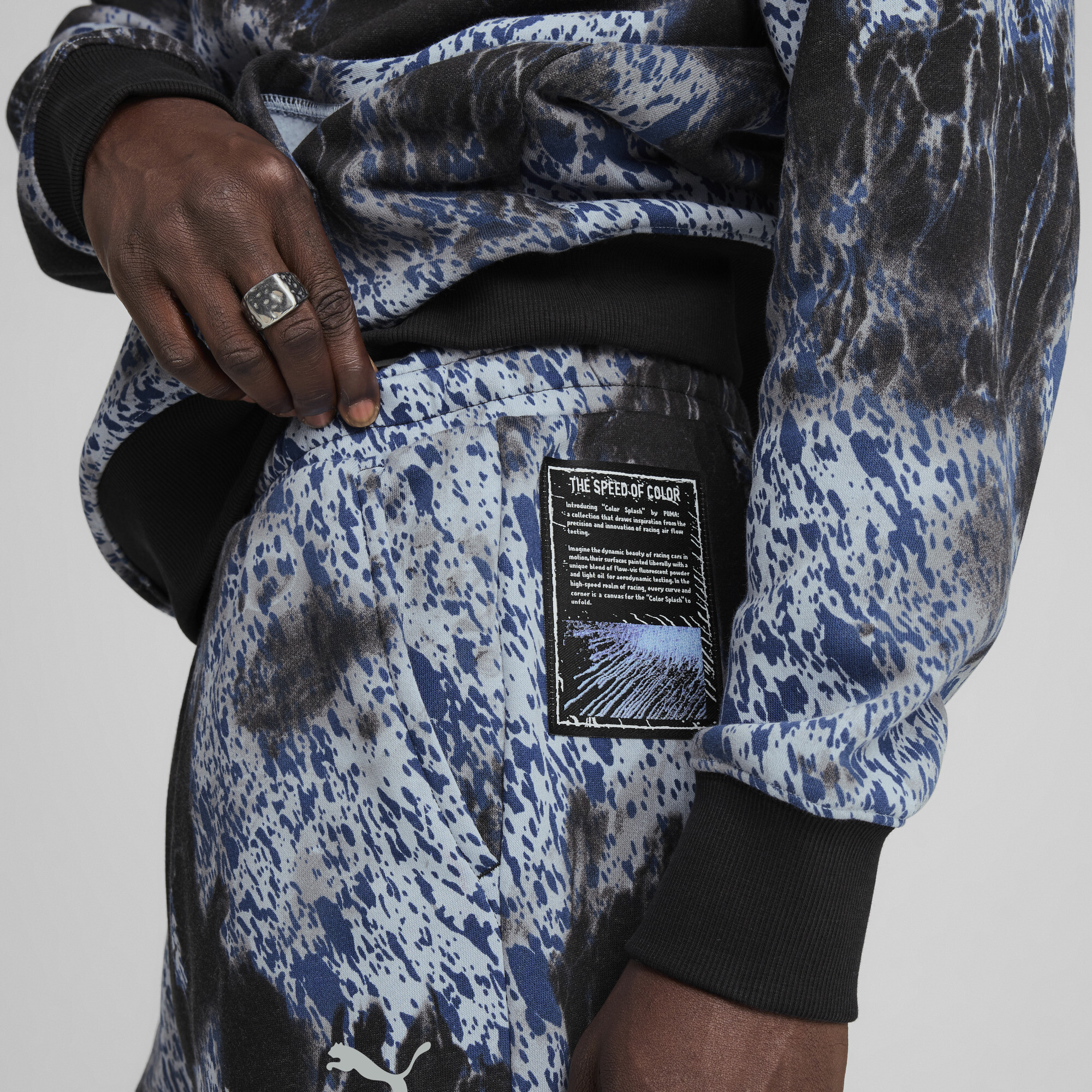 BMW M Motorsport Colour Splash All-over print short voor Heren, Zwart | PUMA