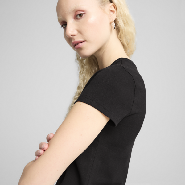 WARDROBE Essentials Cut-Out Baby Tee Women, PUMA Black, large-MEX