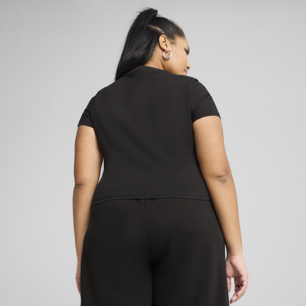 WARDROBE Essentials Cut-Out Baby Tee Women, PUMA Black, large-MEX