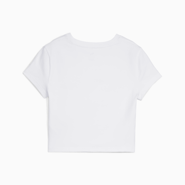 Remera corta WARDROBE Essentials Cut-Out para mujer, PUMA White, large-ARG