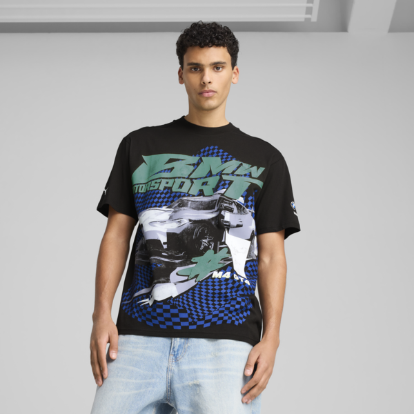 BMW M Motorsport Big Graphic Tee Men, PUMA Black, large-ZAF