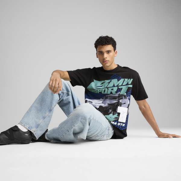 BMW M Motorsport Big Graphic Tee Men, PUMA Black, large-ZAF