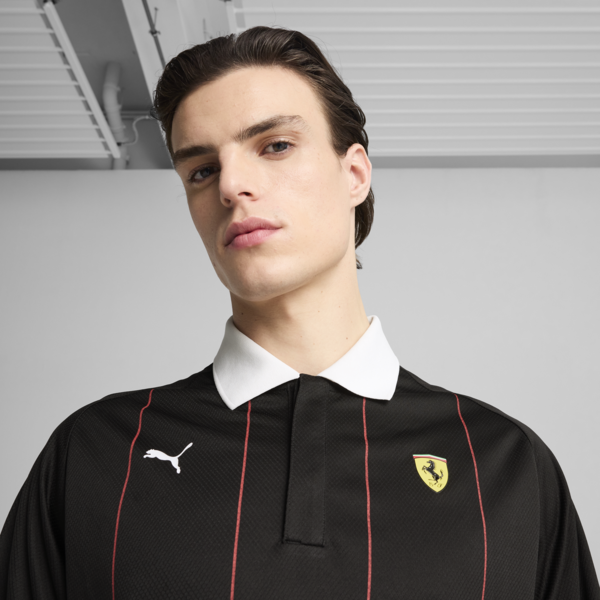 Scuderia Ferrari HP Race Long Sleeve Polo Men, PUMA Black, large-ZAF