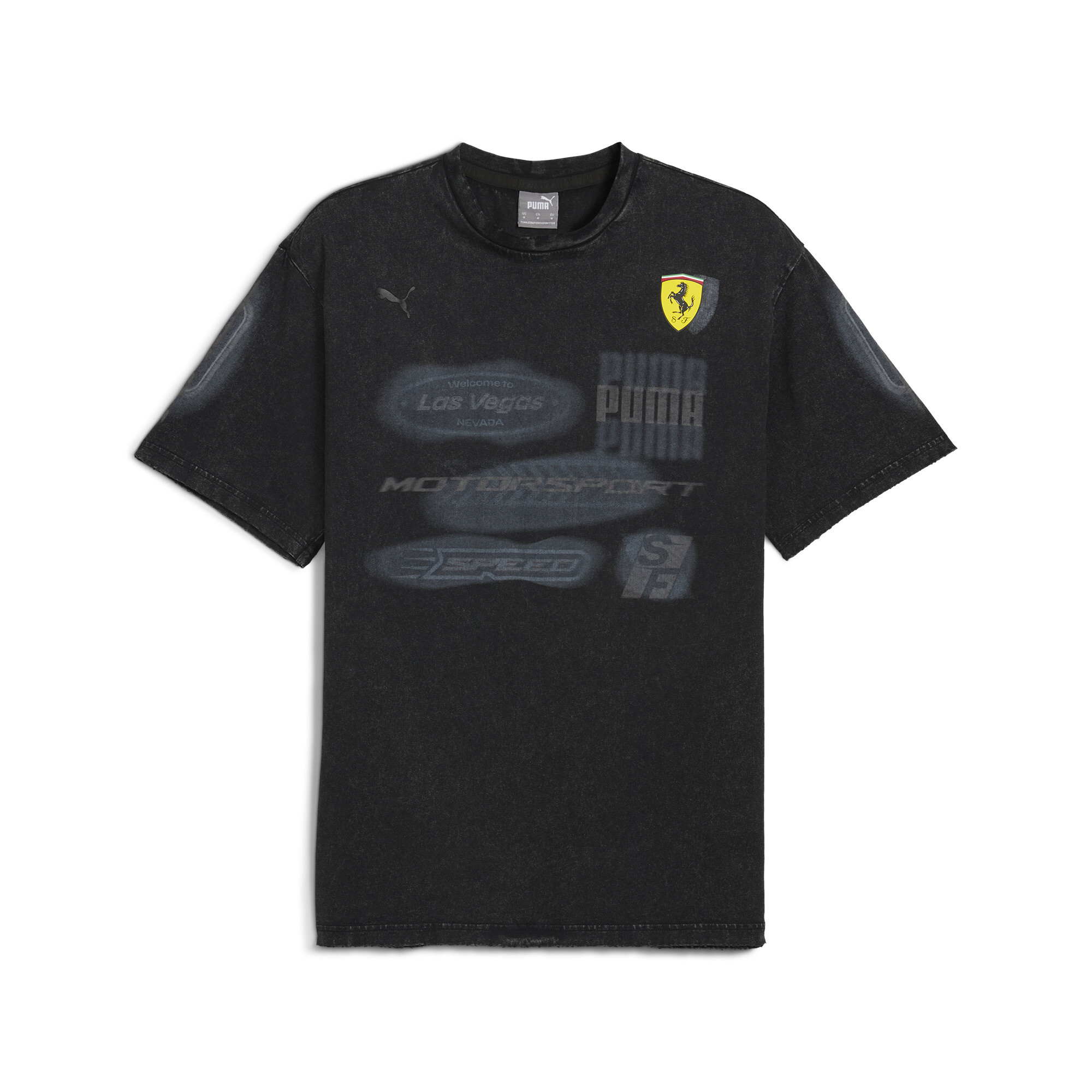 Men's Puma Scuderia Ferrari Desert Sun T-Shirt, Black, Size XS, Clothing