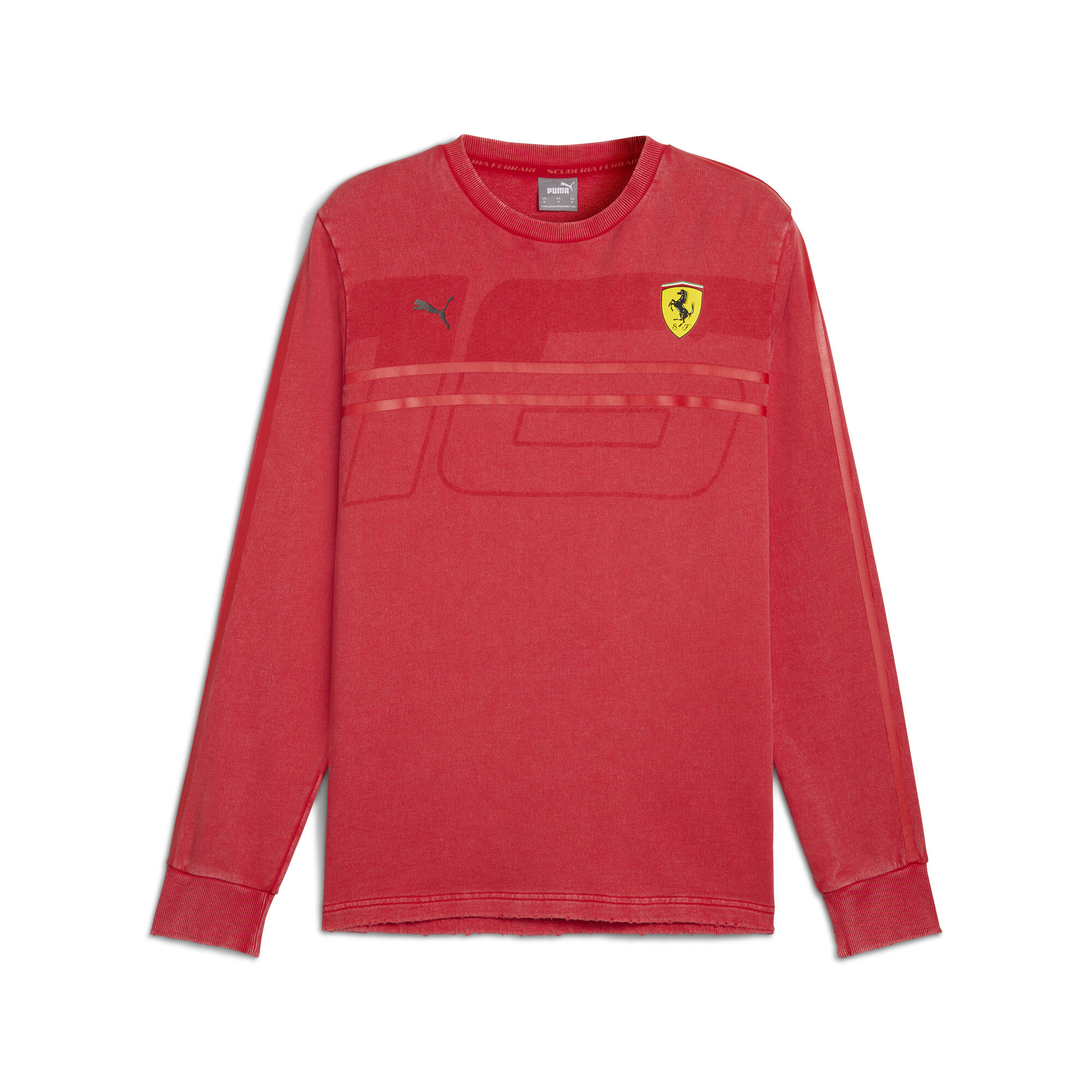 Men's Puma Scuderia Ferrari Desert Sun Crew Neck Sweater Sweatshirt, Red Sweatshirt, Size S Sweatshirt, Clothing