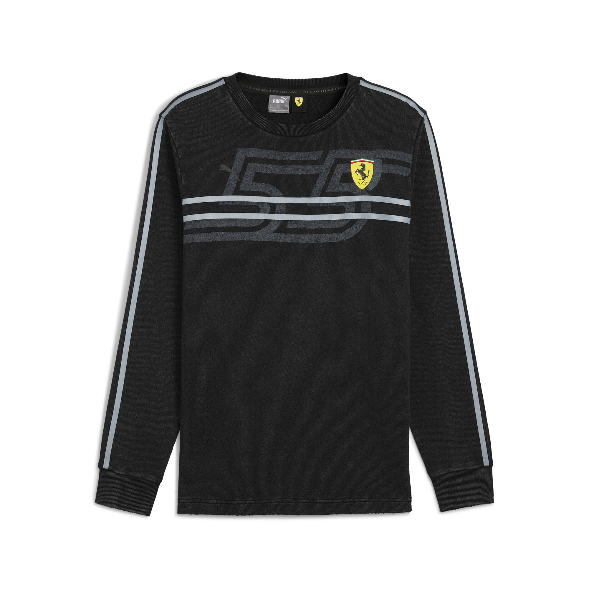 Men's Puma Scuderia Ferrari Desert Sun Crew Neck Sweater Sweatshirt, Black Sweatshirt, Size XL Sweatshirt, Clothing