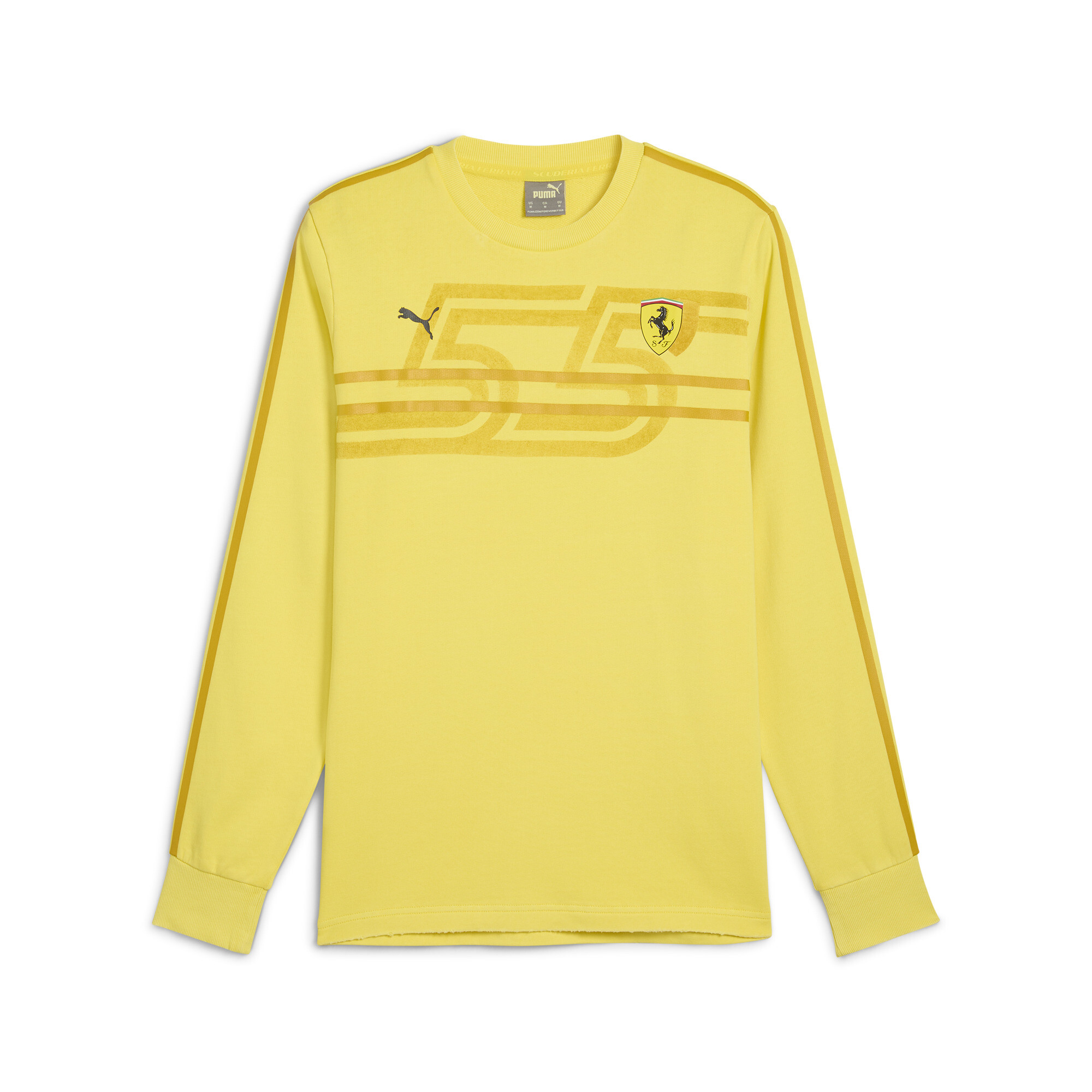 Puma Scuderia Ferrari Desert Sun Crewneck Herren | Mit Print | Speed Yellow | Größe: XL