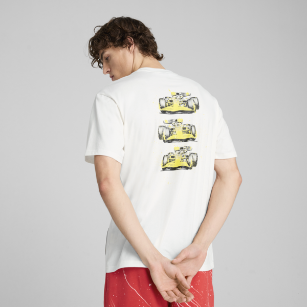 Scuderia Ferrari HP Race Color Splash Graphic Tee Men, PUMA White, large-MEX