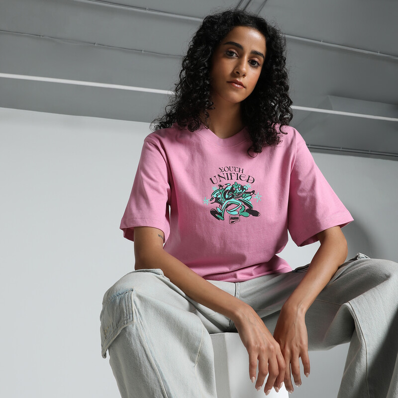 

Women's PUMA DOWNTOWN Graphic Relaxed Fit Tee