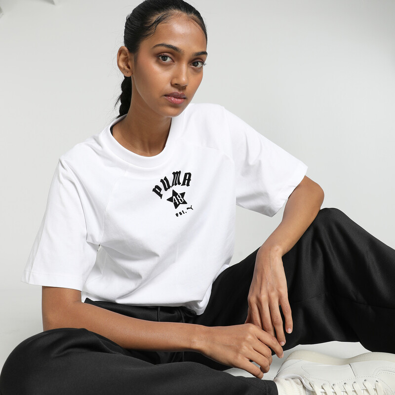 

Women's PUMA CLASSICS PLAY LOUD Relaxed Fit Tee