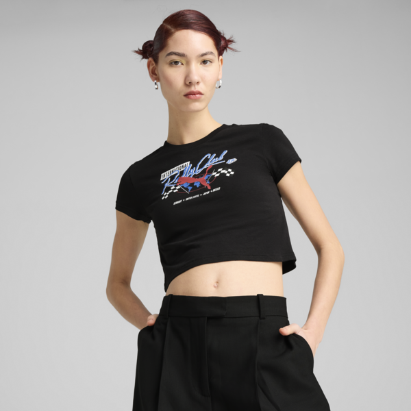 Remera baby tee GRAPHICS Moto para mujer, PUMA Black, large-ARG